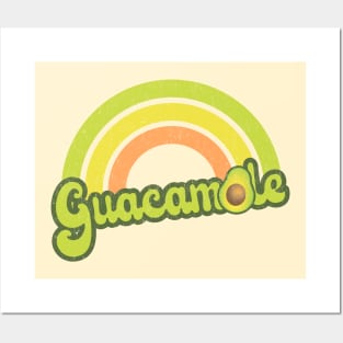 Retro Rainbow Guacamole Posters and Art